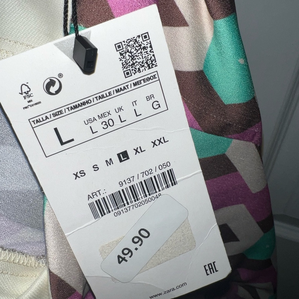 NWT Zara Women’s Large Satin Effect Mini Dress One Shoulder Pink Blogger Fav L - Picture 10 of 16